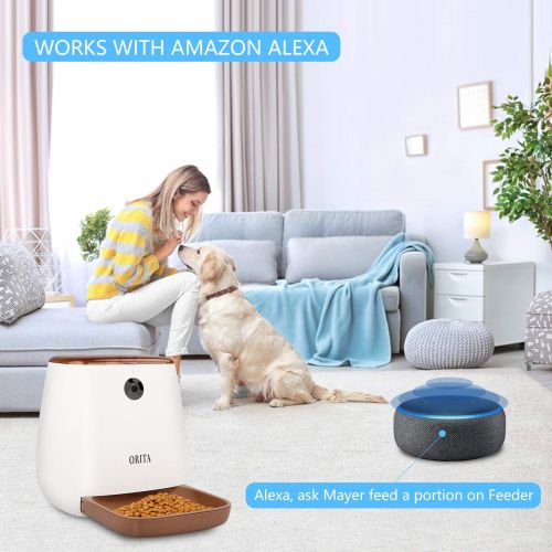  [아마존 핫딜]  [아마존핫딜]Orita 12 Meals SmartFeeder,Auto Pet Dog and Cat Feeder, 1080P HD WiFi Pet Camera with Night Vision for Pet Viewing,Compatible with Alexa,2-Way Audio Communication