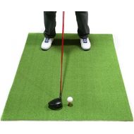 Orlimar Golf Mat, Practice Indoor or Outdoor, 3’ x 5’ Artificial Turf Hitting Mat with Rubber Tee