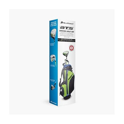  Orlimar Golf ATS Junior Boy's Golf Set with Bag, Right and Left Hand, Ages 3-5, Lime/Blue (3 Clubs)