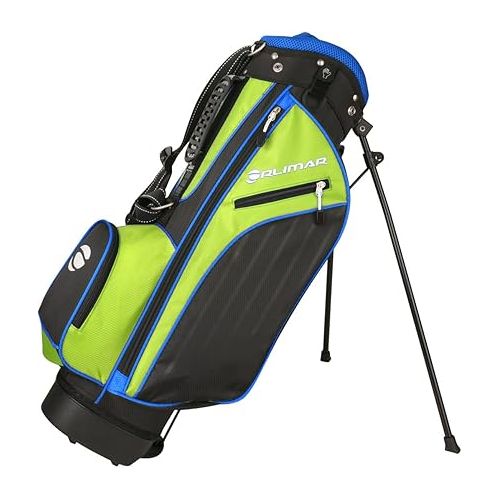  Orlimar Golf ATS Junior Boy's Golf Set with Bag, Right and Left Hand, Ages 3-5, Lime/Blue (3 Clubs)