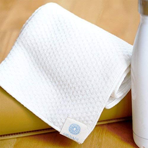  Ornadi Bamboo Organic Cotton Extra Soft Spa Face Towel Luxury Care for Sensitive Skin Daily Facial Wash or Natural Hair Dry Cloth Premium Travel Protection Yoga Gym 15 X 35 Made in USA