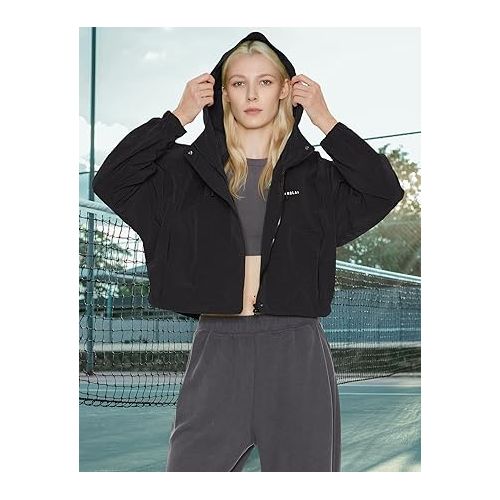  Orolay Women's Cropped Athletic Jacket Workout Running Yoga Gym Activewear Zip-Up Sun Protection Hoodie Summer Jackets