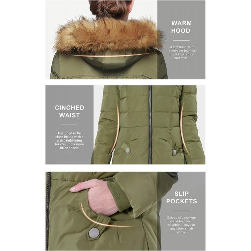  [아마존 핫딜] Orolay Womens Down Jacket with Faux Fur Trim Hood