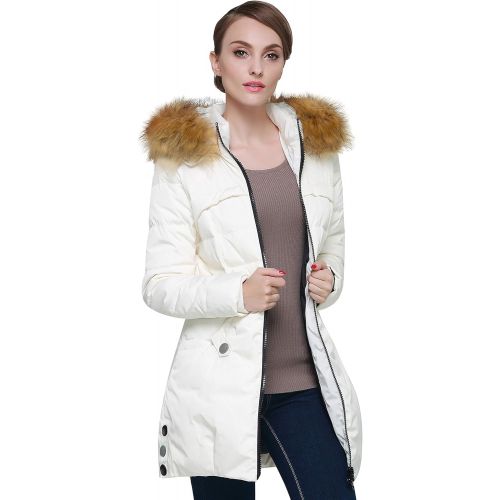  [아마존 핫딜] Orolay Womens Down Jacket with Faux Fur Trim Hood