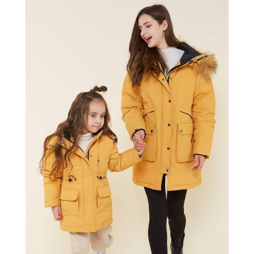  Orolay Girls Thickened Down Jacket Boys Packable Winter Coat Hooded Puffer Jacket