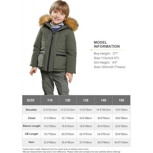  Orolay Girls Hooded Down Jacket Boys Warm Winter Coat Puffer Jacket