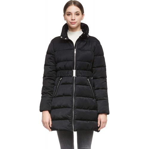  Orolay Women Warm Cotton-Padded Jacket with Waist Belt Coat