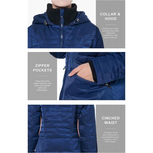  Orolay Womens Puffer Thickened Down Jacket Winter Hooded Coat