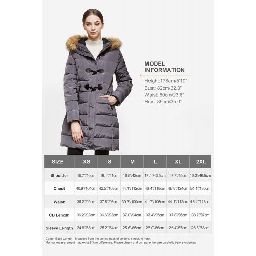  Orolay Womens Down Jacket Hooded Outdoor Winter Thickened Coat