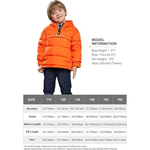  Orolay Girls Packable Down Jacket Boys Winter Coat Hooded Puffer Jackets