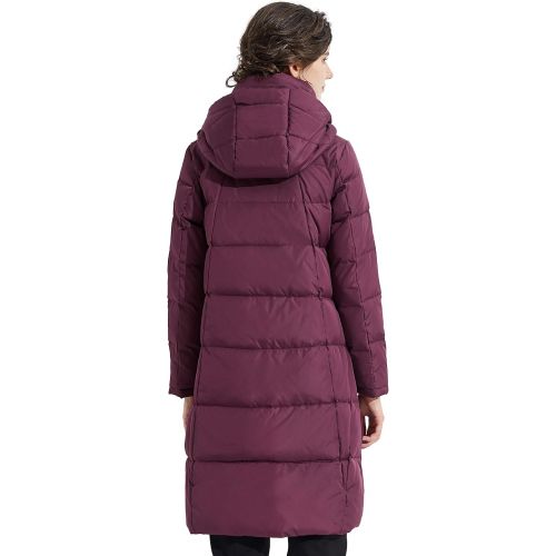  Orolay Womens Hooded Down Jacket Long Winter Coat Stand Collar Puffer Jacket