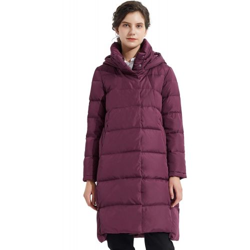  Orolay Womens Hooded Down Jacket Long Winter Coat Stand Collar Puffer Jacket