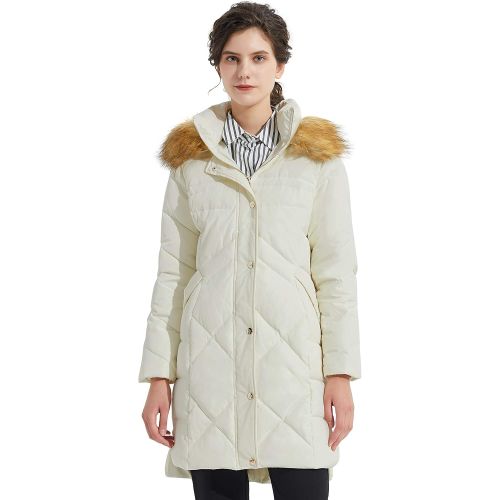  Orolay Womens Diamond Quilted Down Jacket Windproof Winter Coat Hooded Parka