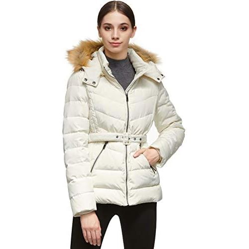  Orolay Womens Quilted Puffer Jacket Slim Hooded Winter Down Coat with Blet