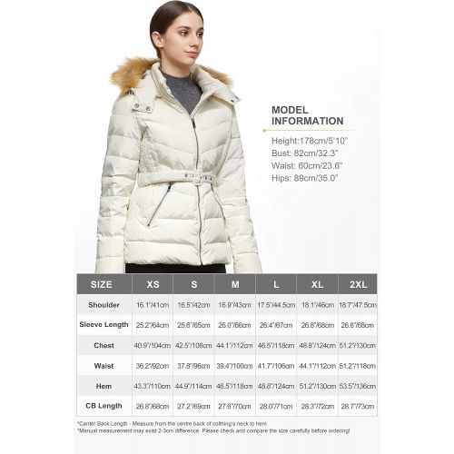  Orolay Womens Quilted Puffer Jacket Slim Hooded Winter Down Coat with Blet