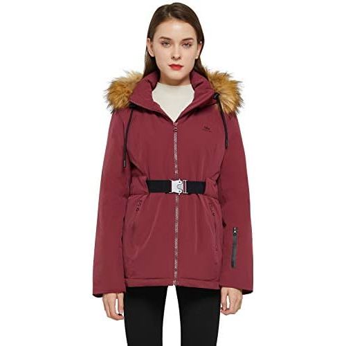  Orolay Womens Hooded Down Jacket Warm Winter Coat Puffer Jacket with Belt