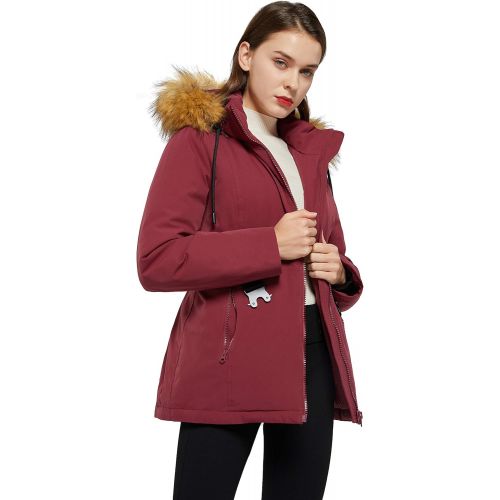  Orolay Womens Hooded Down Jacket Warm Winter Coat Puffer Jacket with Belt