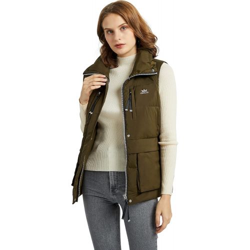  Orolay Womens Light Down Vest Packable Stand Collar Jacket Winter Puffer Gilet