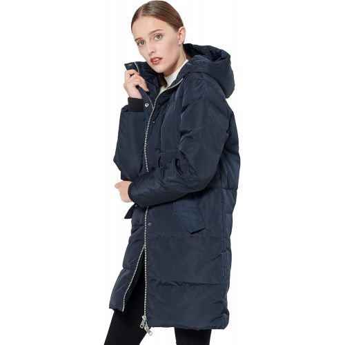  Orolay Womens Thickened Down Jacket Hooded Winter Coat Plus Size Puffer Jacket