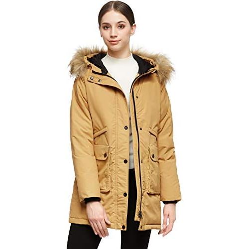  Orolay Womens Down Jacket Winter Coat with Fur Hood Warm Parka with Pockets