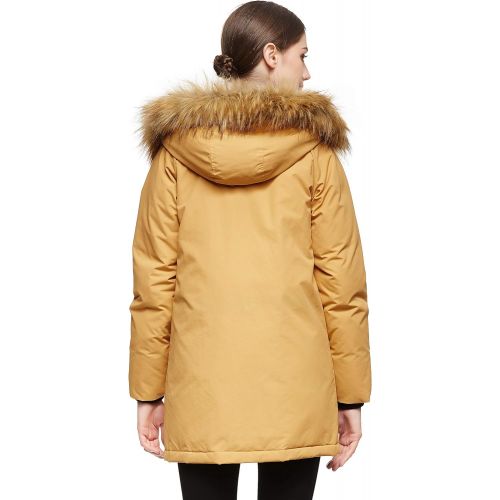  Orolay Womens Down Jacket Winter Coat with Fur Hood Warm Parka with Pockets