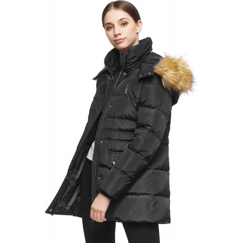  Orolay Womens Thickened Down Jacket Winter Coat Puffer Jacket with Fur Hood