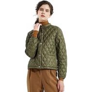 Orolay Womens Light Cropped Puffer Jacket Packable Stand Collar Down Jacket