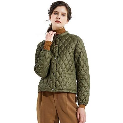  Orolay Womens Light Cropped Puffer Jacket Packable Stand Collar Down Jacket