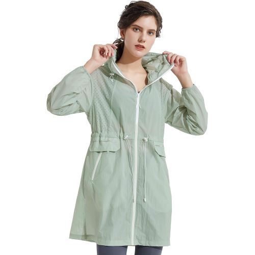  Orolay Women’s UPF40+ Lightweight Coat Summer Sun Protective Hooded Packable Jacket