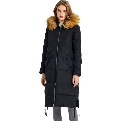  Orolay Womens Winter Drawstring Down Coat Removable Faux Fur