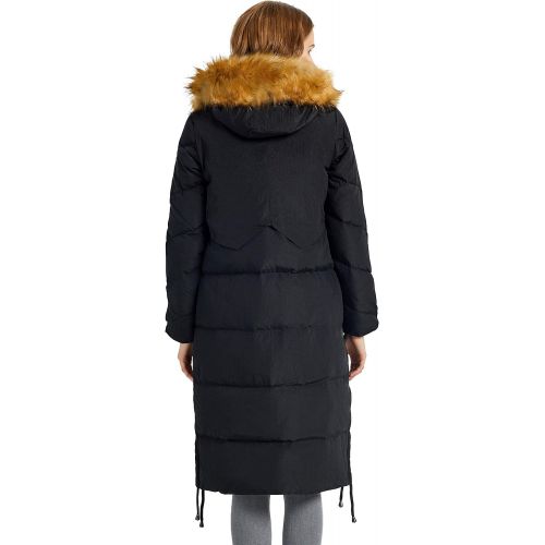  Orolay Womens Winter Drawstring Down Coat Removable Faux Fur