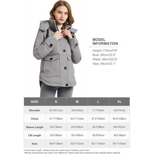  Orolay Womens Hooded Down Jacket Winter Coat Puffer Jacket with Pockets