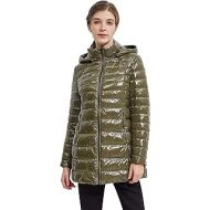 Orolay Womens Light Quilted Down Jacket Bubble Coat Packable Hooded Puffer Jacket