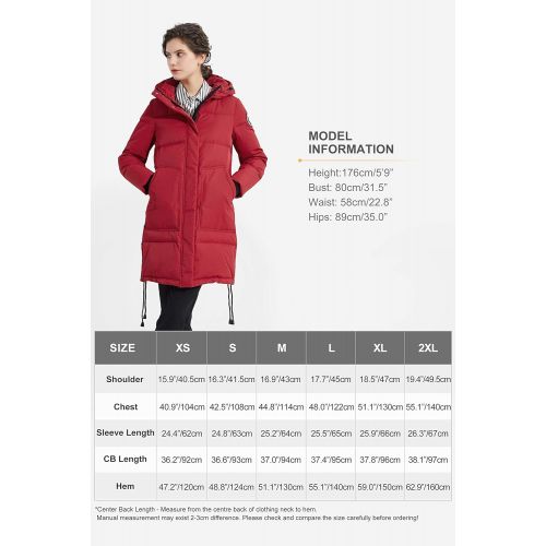  Orolay Womens Hooded Winter Down Coat Double Snap Puffer Jacket with Big Pockets