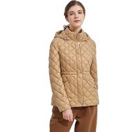 OrolayLightDownJacketWomenWinterCoatDiamondQuiltedPufferJacketwithHood