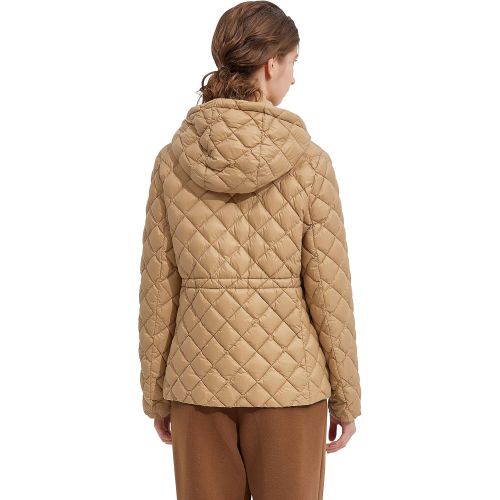  OrolayLightDownJacketWomenWinterCoatDiamondQuiltedPufferJacketwithHood