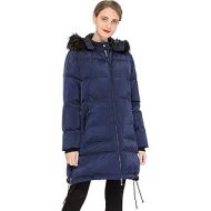 Orolay Womens Quilted Puffer Jacket Hooded Winter Down Coat with Two Way Zipper