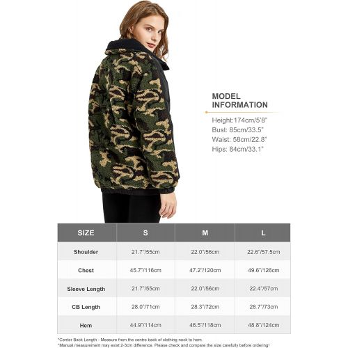  Orolay Women’s Camo Down Jacket Fleece Stand Collar Winter Down Coat