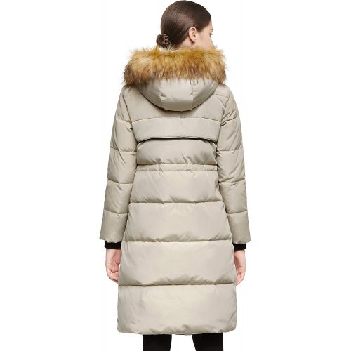  Orolay Womens Winter Down Coat 2-Way Zipper Puffer Jacket with Fur Hood Big Pockets