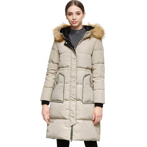  Orolay Womens Winter Down Coat 2-Way Zipper Puffer Jacket with Fur Hood Big Pockets