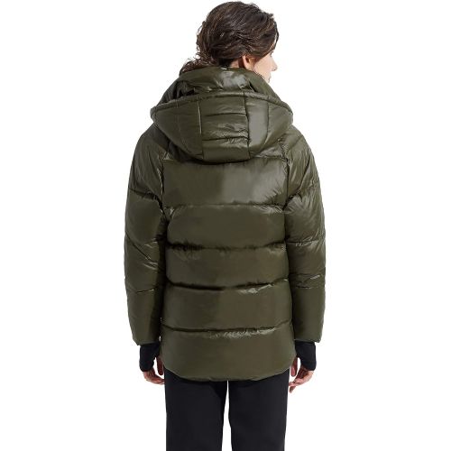  Orolay Light Down Jacket Women Bubble Winter Coat Hooded Cropped Puffer Jacket