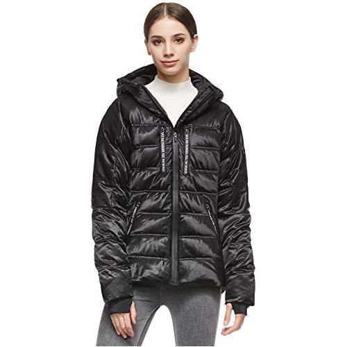  Orolay Women Warm Down Jacket with Hood Unique Quilting Winter Coat