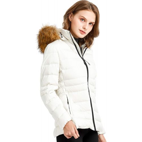  Orolay Womens Light Down Jacket Slim Winter Coat Windproof Hooded Puffer Jacket