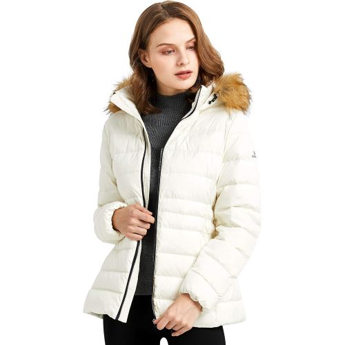  Orolay Womens Light Down Jacket Slim Winter Coat Windproof Hooded Puffer Jacket