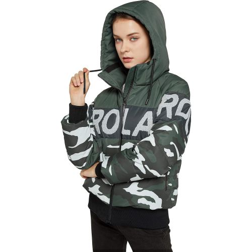  Orolay Womens Camo Hooded Down Jacket Warm Winter Coat Puffer Jacket