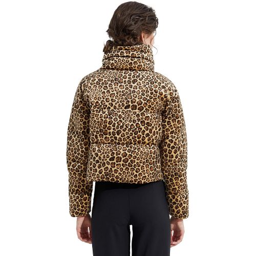  Orolay Womens Leopard Print Down Jacket Winter Coat Cropped Puffer Jacket