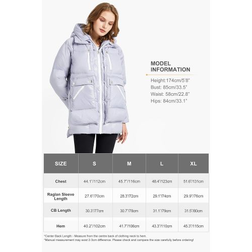  Orolay Women’s Fleece Down Coat Thickened Winter Puffer Down Jacket