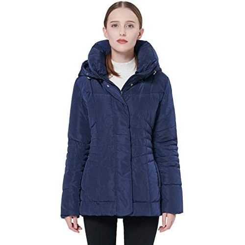 Orolay Womens Hooded Down Jacket Quilted Winter Coat Stand Collar Puffer Jacket