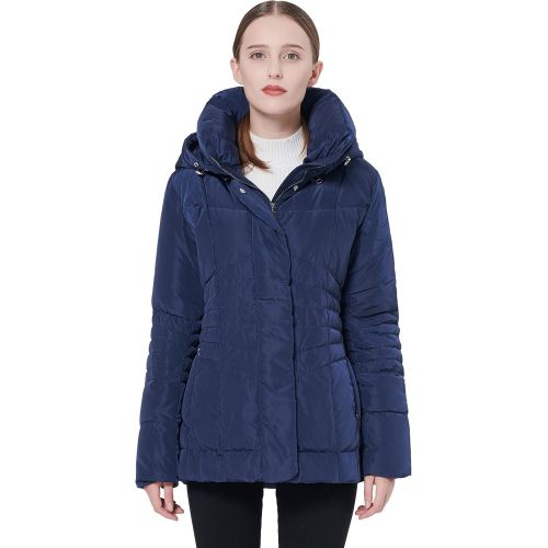  Orolay Womens Hooded Down Jacket Quilted Winter Coat Stand Collar Puffer Jacket