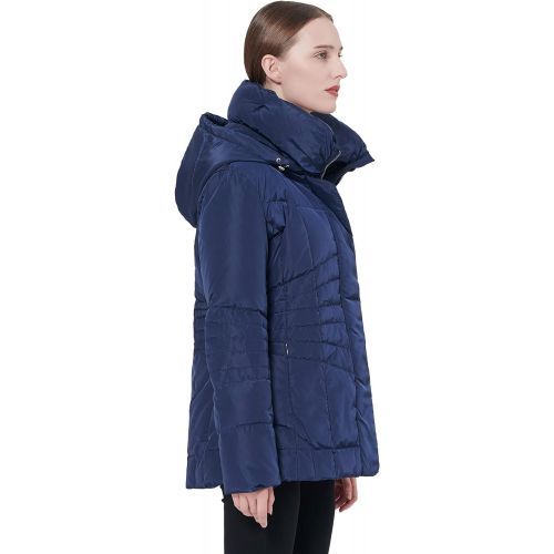  Orolay Womens Hooded Down Jacket Quilted Winter Coat Stand Collar Puffer Jacket